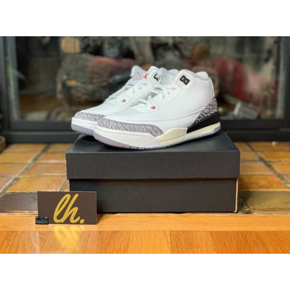 Size 3y Air Jordan 3 Retro “White Cement” Athletic Basketball Sneakers D… - Picture 2 of 9